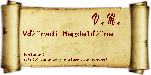 Váradi Magdaléna névjegykártya